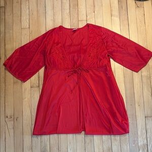 Vintage red bathrobe